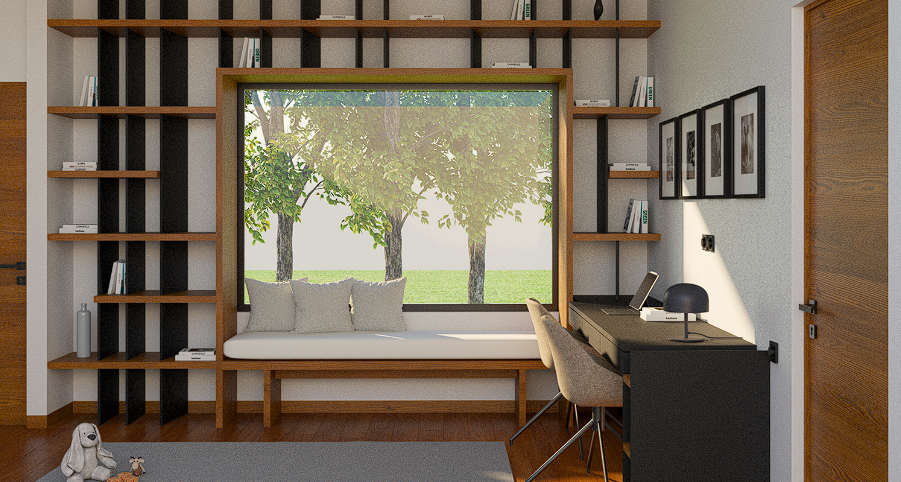 Render de mobiliario