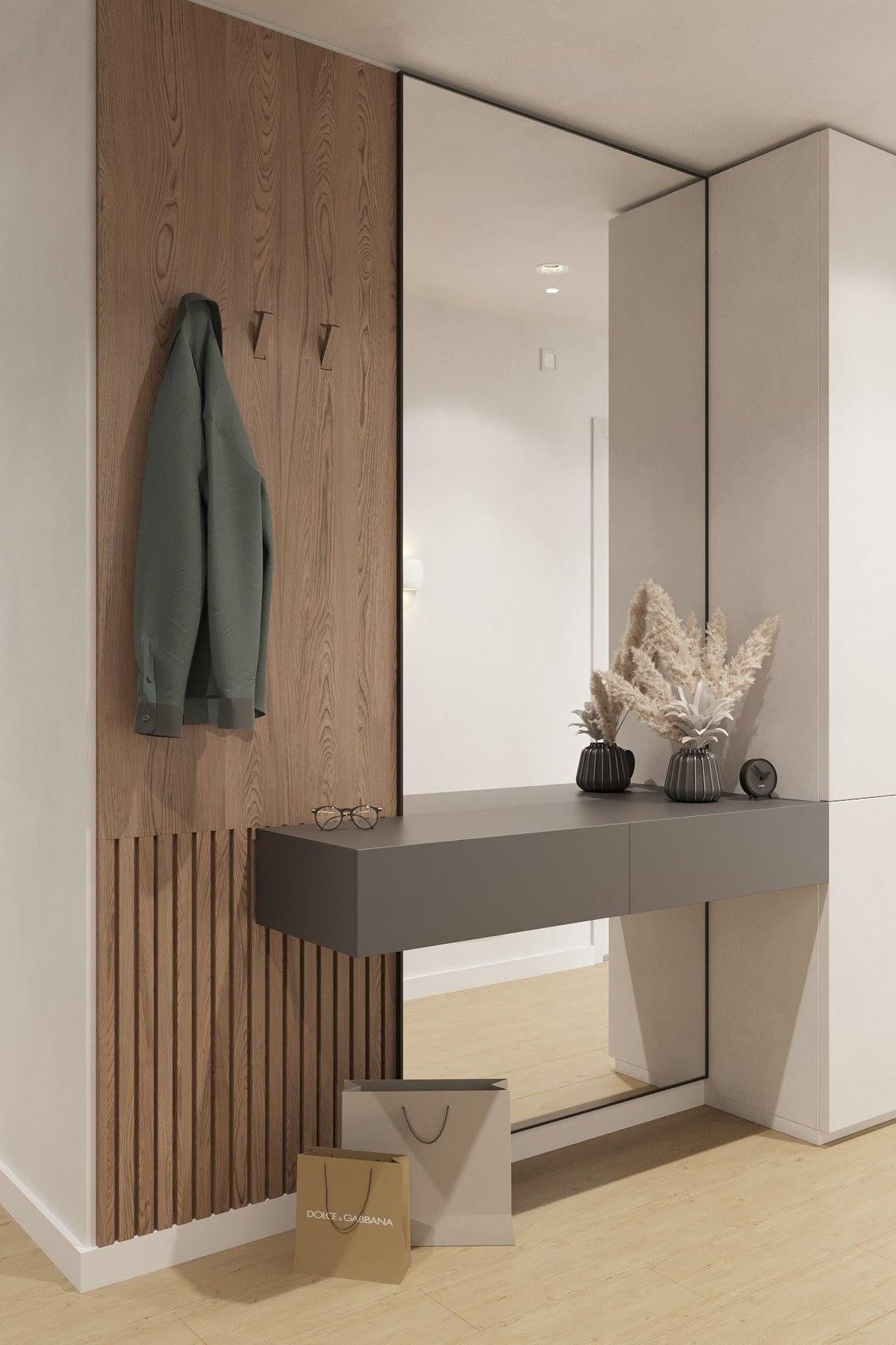 Panel con ganchos a medida